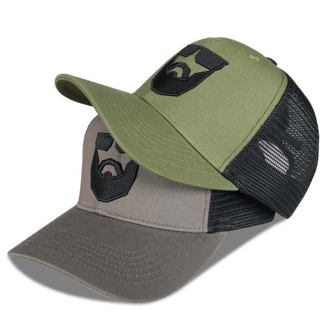 Trucker Hat - CMC-3264 ( Custom Olive Green Middle Crown Richardson Style  Badge Patch Logo 6 Panel Trucker Hat Manufacturer )