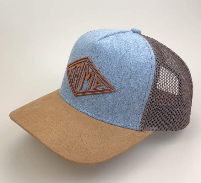 Trucker Hat - CMC-3290 ( Custom Tow Tone Colur Corduroy Brim Middle Crown 3D Embroidery Logo 5 Panel Trucker Hat Supplier )