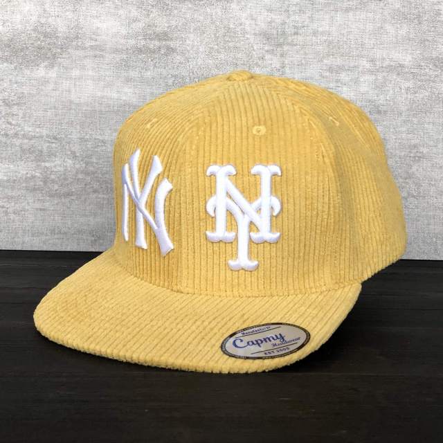 Snapback Cap - CMC-2064 ( Wholesales Middle Crown Yellow Corduroy Cap 6 Panel Snapback Cap Hat Supplier )