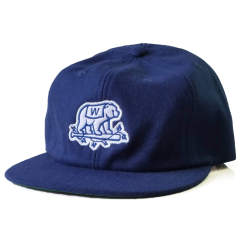 Snapback Cap - CMC-2058 ( Custom Royal Blue Navy Blue 100% Wool Felt Logo 6 Panel Snapback Cap)