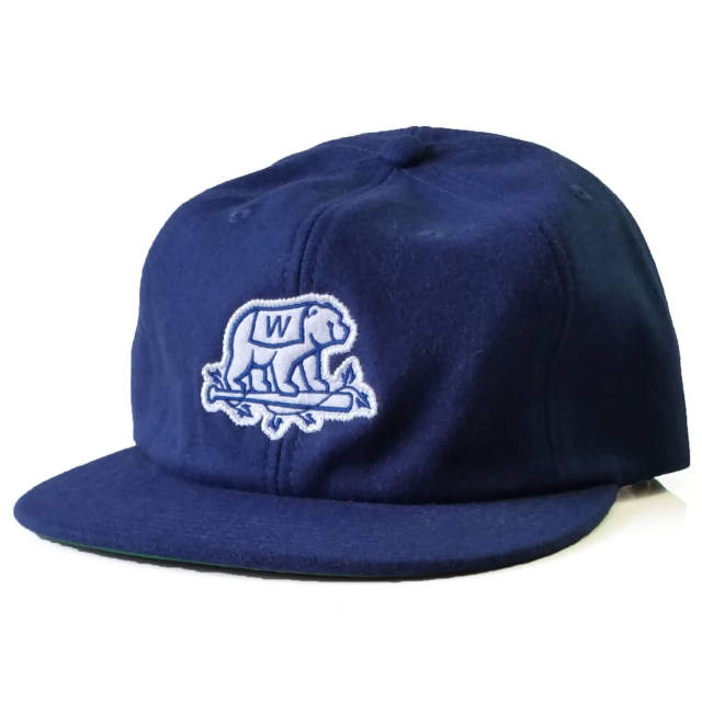 Snapback Cap - CMC-2058 ( Custom Royal Blue Navy Blue 100% Wool Felt Logo 6 Panel Snapback Cap)