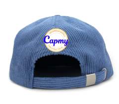 Snapback Cap - CMC-2078 ( New Coming Light Blue Corduroy Bird Embroidery Logo 6 Panel Snapback Cap Hat Supplier)