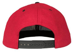 Snapback Cap - CMC-2056 ( Custom Winter Maroon Black Wool 6 Panel Deep Crown Snapback Cap Manufacturer )