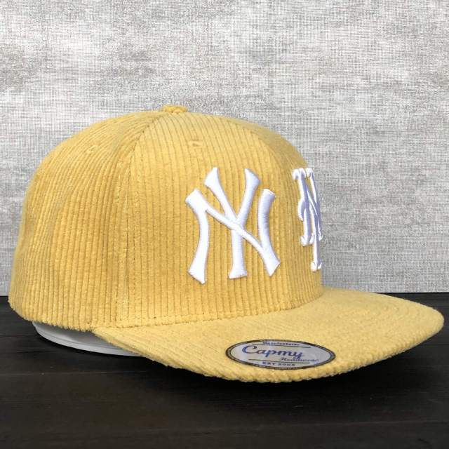 Snapback Cap - CMC-2064 ( Wholesales Middle Crown Yellow Corduroy Cap 6 Panel Snapback Cap Hat Supplier )
