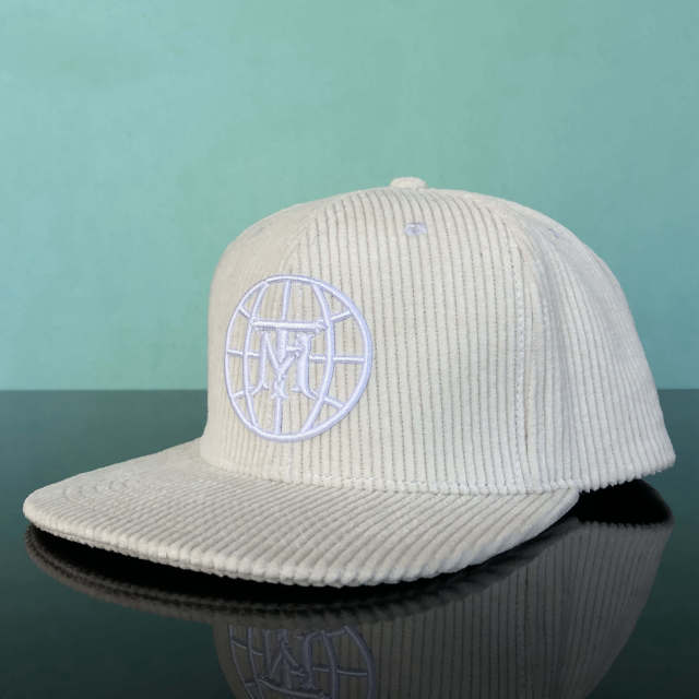 Snapback Cap - CMC-2070 ( Custom White Corduroy Hat Embroidery Logo 6 Panel Snapback Cap Hat Factory)