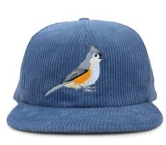 Snapback Cap - CMC-2078 ( New Coming Light Blue Corduroy Bird Embroidery Logo 6 Panel Snapback Cap Hat Supplier)