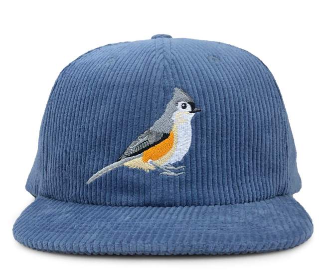 Snapback Cap - CMC-2078 ( New Coming Light Blue Corduroy Bird Embroidery Logo 6 Panel Snapback Cap Hat Supplier)