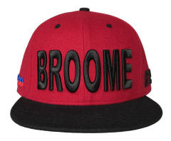 Snapback Cap - CMC-2056 ( Custom Winter Maroon Black Wool 6 Panel Deep Crown Snapback Cap Manufacturer )
