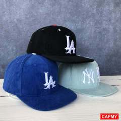 Snapback Cap - CMC-2066( Custom Light Blue 6 Panel Mesn Deep Crown Corudroy Hat Corduroy Snapback Cap Manufacturer )