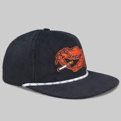 Snapback Cap - CMC-2074 ( Customize Crab Embroidery Logo Croduroy Hat 6 Panel Black Snapback Cap Manufacturer )