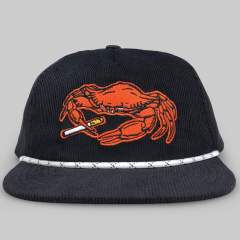 Snapback Cap - CMC-2074 ( Customize Crab Embroidery Logo Croduroy Hat 6 Panel Black Snapback Cap Manufacturer )