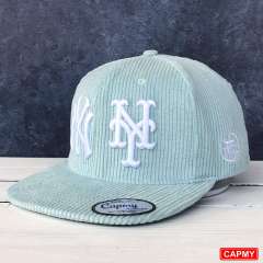 Snapback Cap - CMC-2066( Custom Light Blue 6 Panel Mesn Deep Crown Corudroy Hat Corduroy Snapback Cap Manufacturer )
