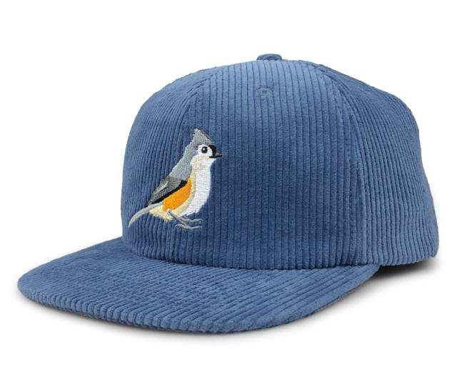 Snapback Cap - CMC-2078 ( New Coming Light Blue Corduroy Bird Embroidery Logo 6 Panel Snapback Cap Hat Supplier)