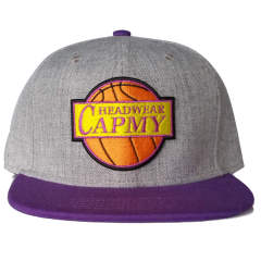 Snapback Cap - CMC-2100 ( Custom Grey Wool Felt Embroidery Logo Low Profile 6 Panel Snapback Cap Hat Factory)