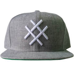 Snapback Cap - CMC-2102 ( Custom Grey Wool Felt Embroidery Logo Low Profile 6 Panel Snapback Cap Hat Factory)