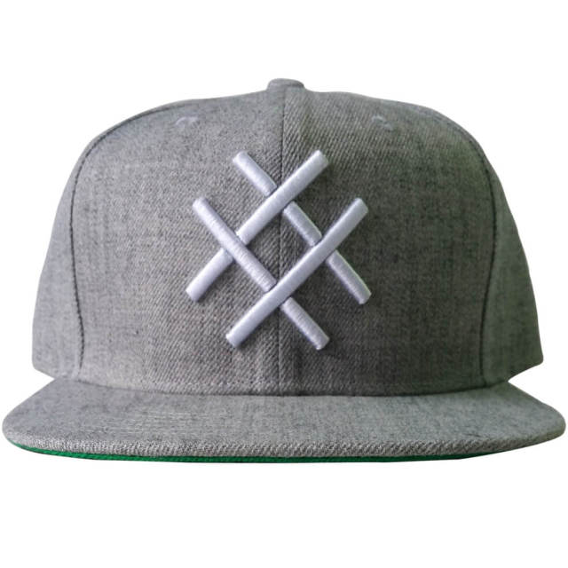 Snapback Cap - CMC-2102 ( Custom Grey Wool Felt Embroidery Logo Low Profile 6 Panel Snapback Cap Hat Factory)
