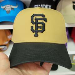 Baseball Cap - CMC-1091 (100% Cotton Tan Brown Corwn Black Visor Two Tone Edition 9forty A Frame Baseball Cap Hat )