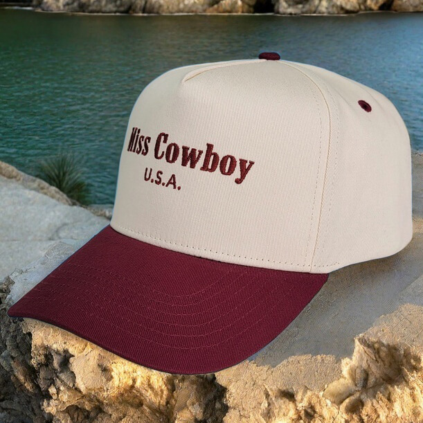 Baseball Cap - CMC-1105 (High Quality Custom Khaki Maroon Two Tone Colour Edition 9forty A Frame Baseball Cap Manufacturer )