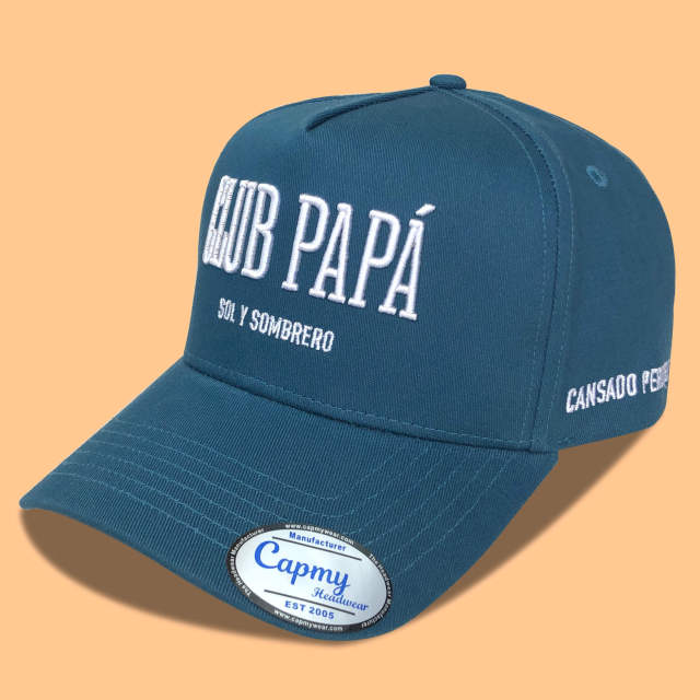 Baseball Cap - CMC-1103 (Hig Grade 100% Cotton Design Blue Embroidered 5 Panel Hat  9forty A Frame Baseball Cap Factory )