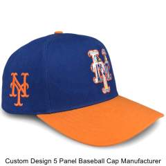 Baseball Cap - CMC-1095 (100% Cotton Navy Blue Crown Hat Orange Visor Two Tone Edition 9forty A Frame Baseball Cap )
