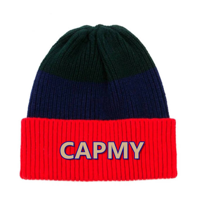 Beanie Hat - CMC-5015 (Custom Winter Cap Knitted Jacquard Embroidery Logo Warm 100% Acrylic Wool  Beanie Hat Manufacturer )