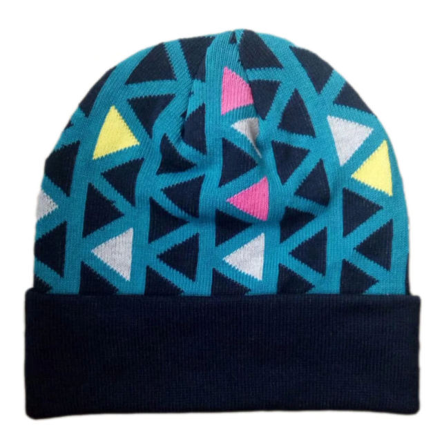 Beanie Hat - CMC-5006 (Custom Winter Cap Knitted Jacquard Embroidery Logo Warm 100% Acrylic Wool  Beanie Hat Manufacturer )