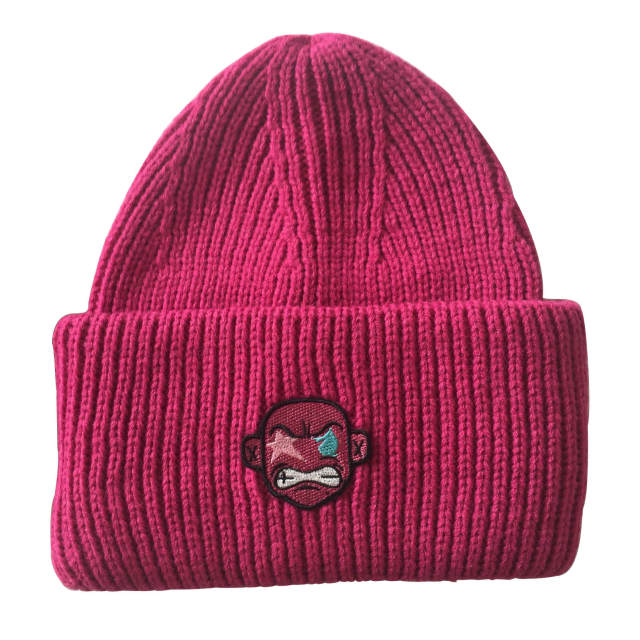 Beanie Hat - CMC-5012(Custom Winter Cap Knitted Jacquard Embroidery Logo Warm 100% Acrylic Wool  Beanie Hat Manufacturer )
