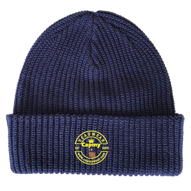 Beanie Hat - CMC-5028 (Custom Winter Cap Knitted Jacquard Embroidery Logo Warm 100% Acrylic Wool  Beanie Hat Manufacturer )