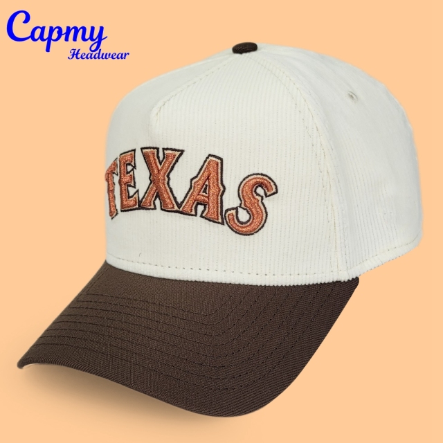 Baseball Cap - CMC-1098 (100% Cotton Two Tone Dark Crown Corduroy Cap Edition 9forty A Frame Cordduroy Baseball Cap Manufacturer)
