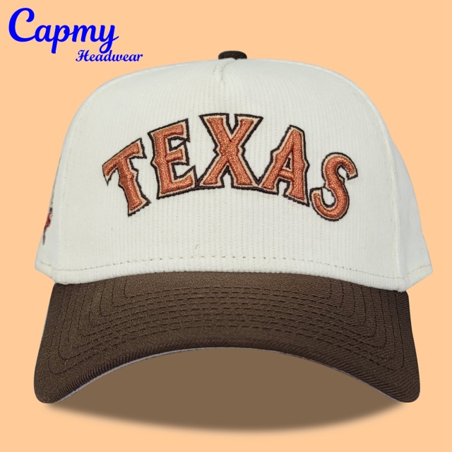 Baseball Cap - CMC-1098 (100% Cotton Two Tone Dark Crown Corduroy Cap Edition 9forty A Frame Cordduroy Baseball Cap Manufacturer)
