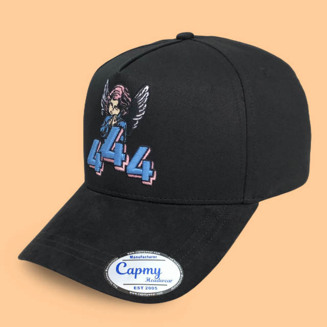 Baseball Cap - CMC-1101 (Custom 100% Black Suede Crown 9forty A Frame Suede Dandy Hats Style Mens Baseball Cap Manufacturer )