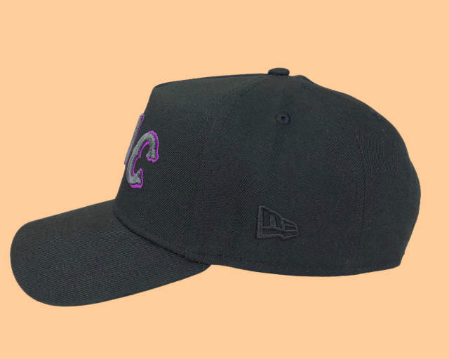 Baseball Cap - CMC-1096 (100% Polyester Black Hat  Middle crown 5 Panel  9forty A Frame Baseball Cap Factory )