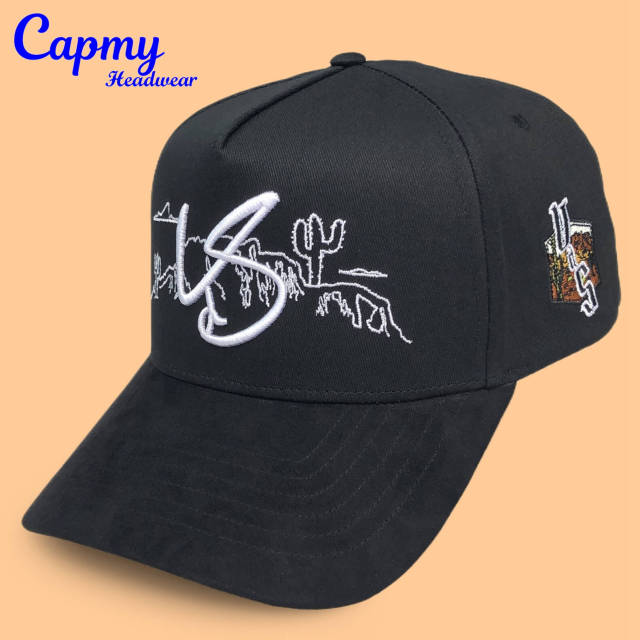 Baseball Cap - CMC-1099 (100% Cotton Navy Blue Crown Hat Orange Visor Two Tone Edition 9forty A Frame Baseball Cap )
