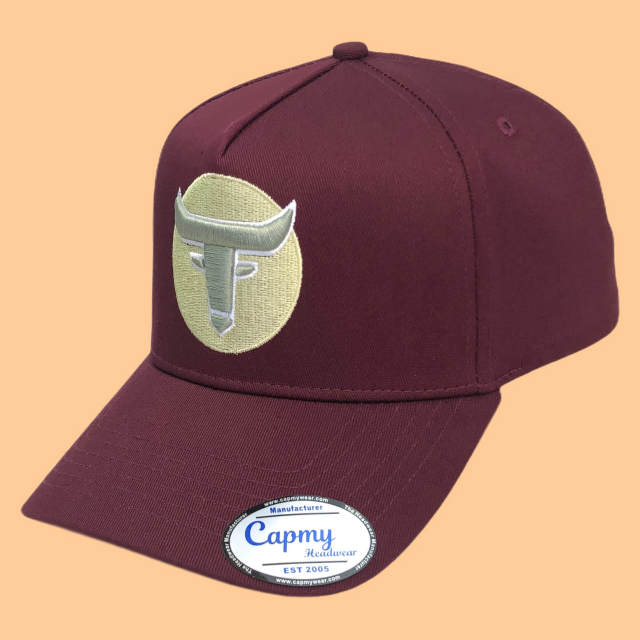 Baseball Cap - CMC-1102 (100% Cotton Maroon Burgundy Patch 3D Embroidery Logo 9forty A Frame Baseball Cap Manufacturer )