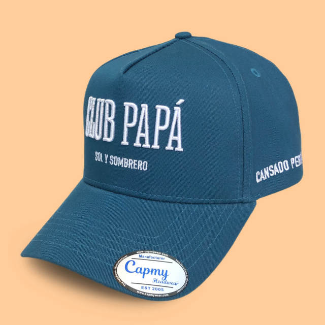 Baseball Cap - CMC-1103 (Hig Grade 100% Cotton Design Blue Embroidered 5 Panel Hat  9forty A Frame Baseball Cap Factory )