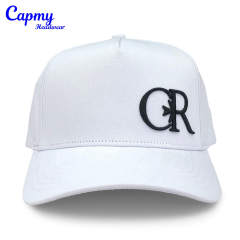 Baseball Cap - CMC-1094 (Customized 100% Cotton White Colour 3D Embroidery Logo A Frame Baseball Cap Supplier  )