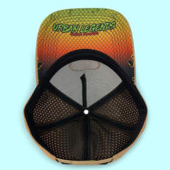 Baseball Cap CMC-1068 - New Brown Waterproof Material 5 Panel Laser Cut Perforated Hole Men’s Golf Hats Caps - Custom Golf Hat Factory