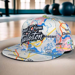 Snapback Cap - CMC-2146 ( Customize Flat Brim Mesh Middle Crown 6 Panel Snapback Cap Hat Factory)