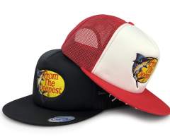 Trucker Hat - CMC-3316 ( Custom Red White Foam Mesh Sports Cap 5 Panel  Snapback Cap Trucker Hat Supplier )
