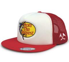 Trucker Hat - CMC-3316 ( Custom Red White Foam Mesh Sports Cap 5 Panel  Snapback Cap Trucker Hat Supplier )