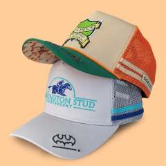 Trucker Hat - CMC-3314 ( Custom Logo Brown Deep Crown High Profile Australia Country Trucker Caps 5 Panel Trucker Hat Manufacturer )