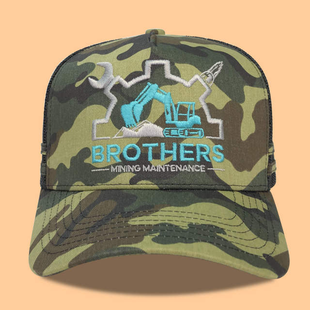Trucker Hat - CMC-3336 (Custom Deep Crown Camo Side Stripes Western Trucker Hat Australia Country Trucker Caps Manufacturer )