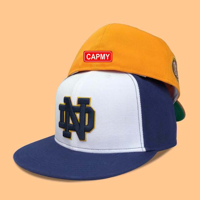 Snapback Cap - CMC-2142( Customize Design Two Tone 3D Embroidery Logo Guam Deep Crown 6 Panel Snapback Cap Hat Manufacturer)