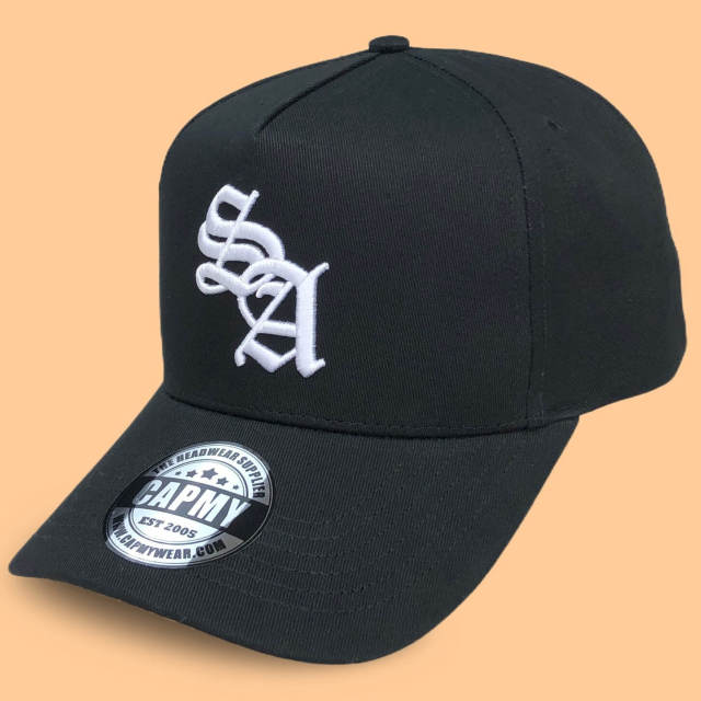 Baseball Cap - CMC-1155 (Custom Royal Blue Suede 9forty A Frame Suede Fire Logo Baseball Cap Hat Factory )