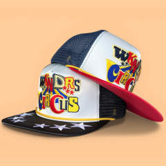 Snapback Cap - CMC-2152 ( High Quality Two Tone Satin Middle  Crown 5 Panel Snapback Cap Hat Supplier)