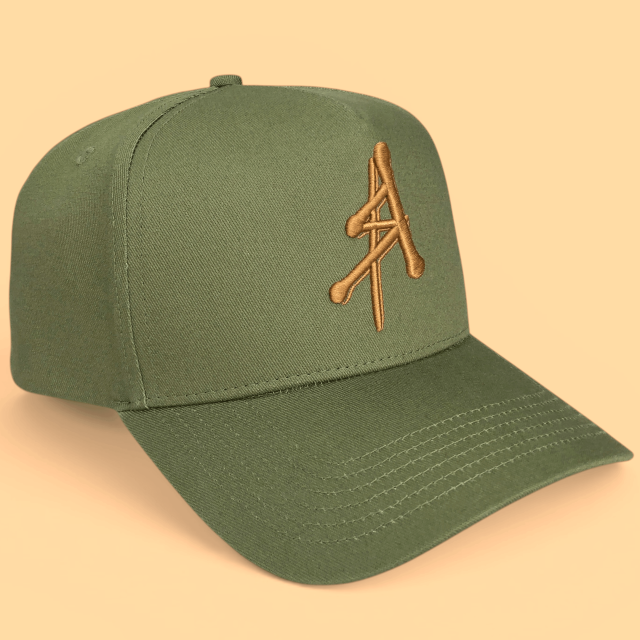 Baseball Cap - CMC-1115 (100% Polyester Navy Blue Army Green Gold Metallic Gold 3D Embroidery Logo 9forty A Frame Baseball Cap Hat Supplier )