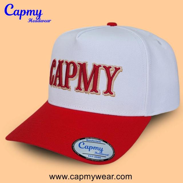 Baseball Cap - CMC-1190 (Custom Mens High Quality 5 Panel 100% Polyester Sports Gorras Dark 3D Embroidery Logo A Frame Baseball Caps)