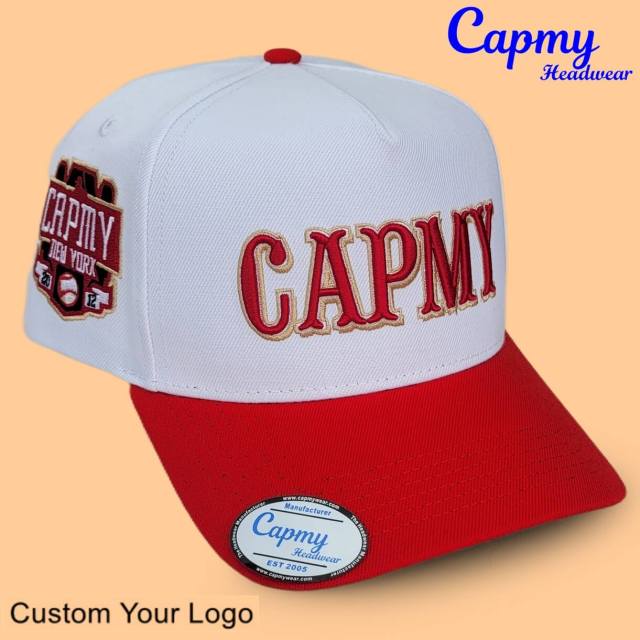 Baseball Cap - CMC-1190 (Custom Mens High Quality 5 Panel 100% Polyester Sports Gorras Dark 3D Embroidery Logo A Frame Baseball Caps)