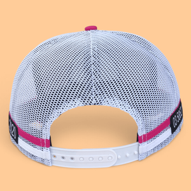 Trucker Hat - CMC-3352 (Custom Design Navy Blue Printed Mesh Side Stripes Western Deep Crown Trucker Hat Australia Country Trucker Caps Factory )