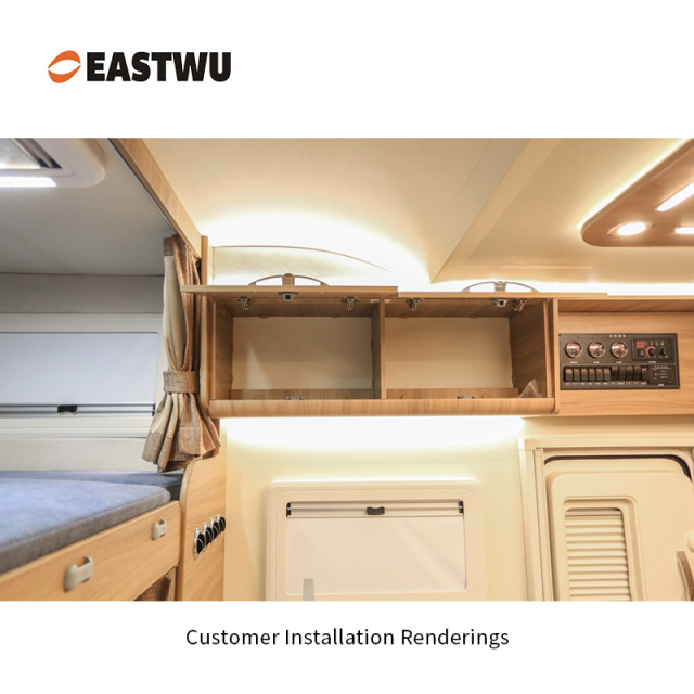 Soft Close Caravan RV Trailer Cabinet Cupboard Hinges Cold-rolled steel No Drilling Without cup Opening Angle 90°